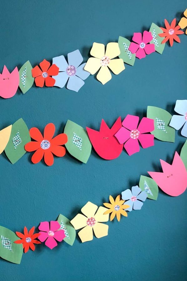 Paper flower garland