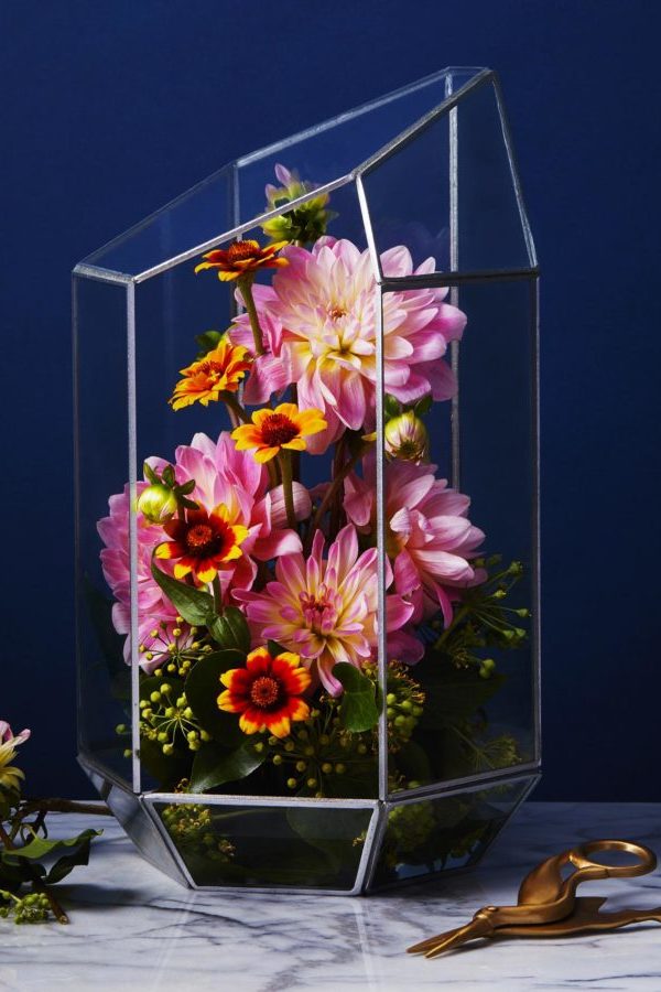 A stunning arrangement of Dahlias and marigolds