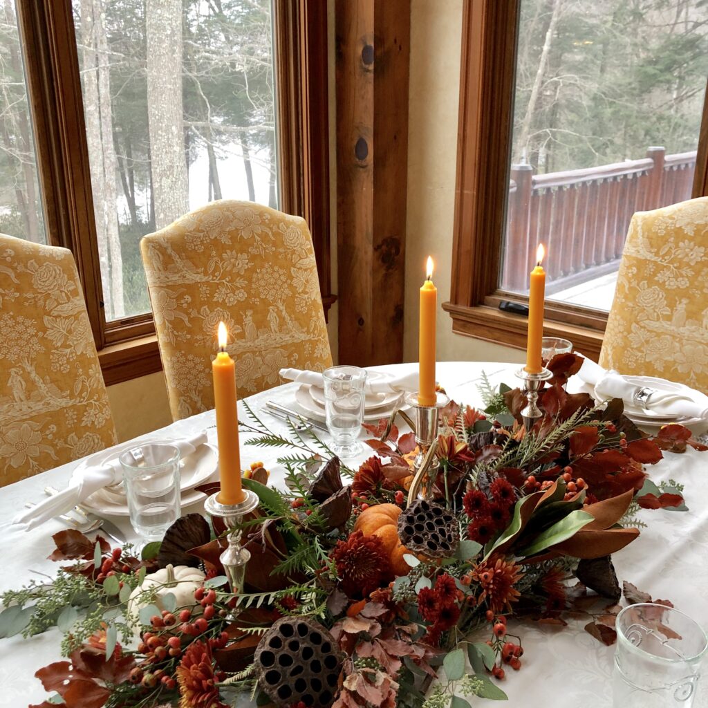 Thanksgiving Tablescape with Taper Candles