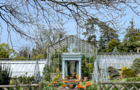 Conservatory at Wave Hill Garden in Spring Time