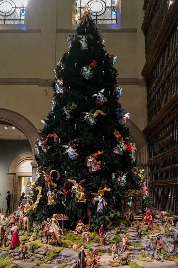 Christmas Tree at the Met with Neapolitan Nativity Scene
