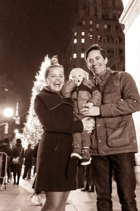 Family Portrait in front of the Washington Square Park Christmas Tree
